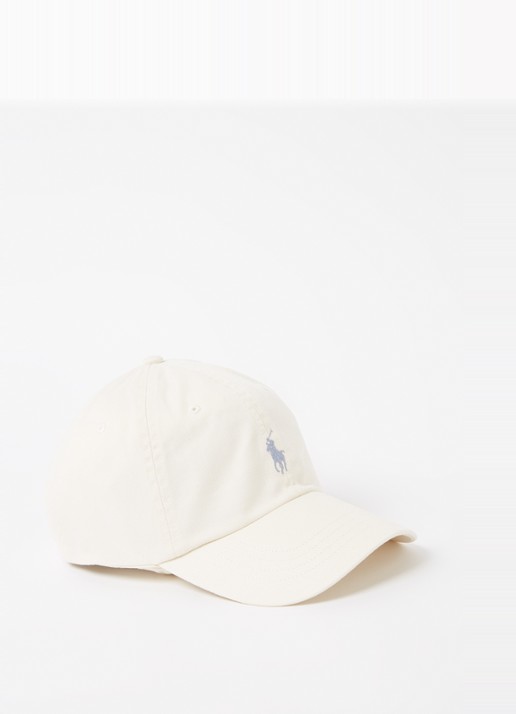Ralph Lauren Pet met logo  - voorkant 2 gebroken wit
