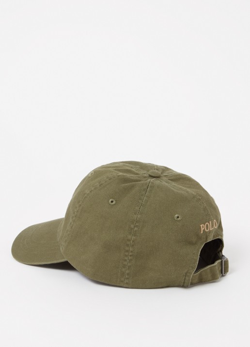 Ralph Lauren Pet met logo  - detail donkergroen