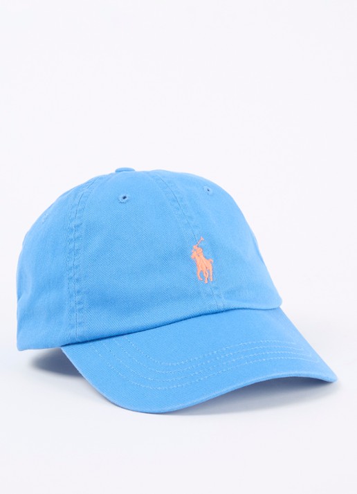 Ralph Lauren Pet met logo  - voorkant aquablauw