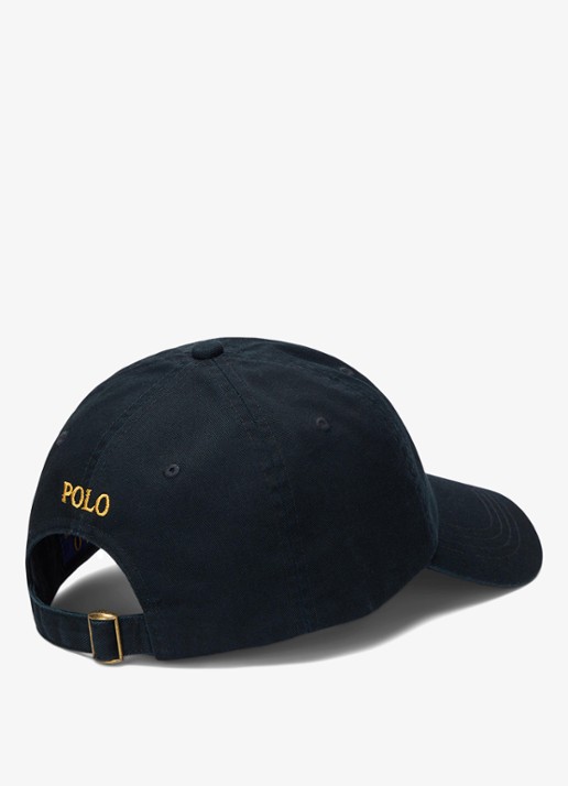 Ralph Lauren Pet met logo - detail polo black w/gold / zwart