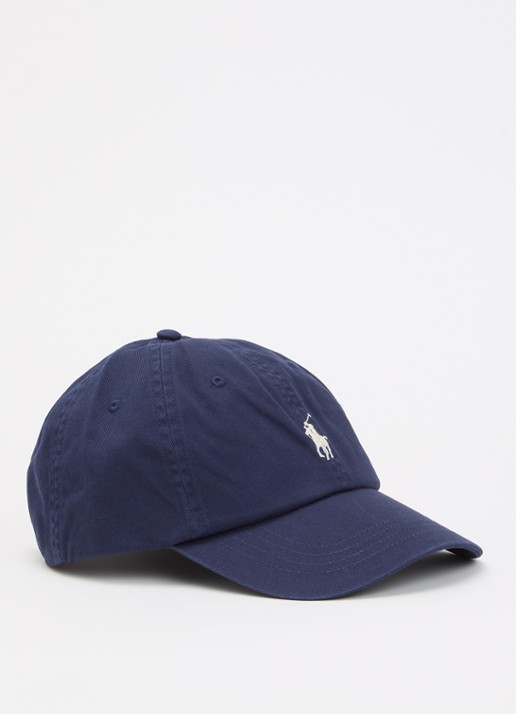 Ralph Lauren Pet met logoborduring  - voorkant donkerblauw