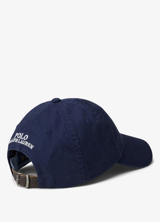 Ralph Lauren Pet met logoborduring - achterkant donkerblauw