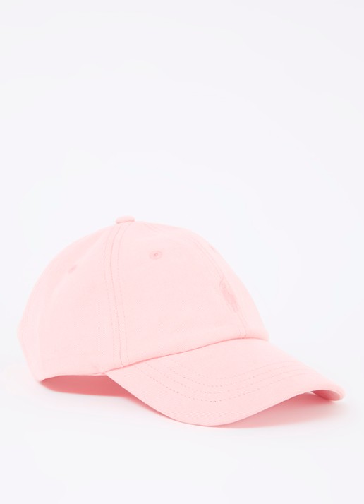Ralph Lauren Pet met logoborduring  - voorkant lichtroze