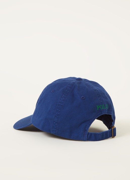 Ralph Lauren Pet met logoborduring - detail blauw