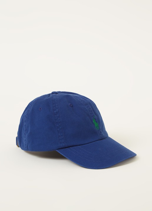 Ralph Lauren Pet met logoborduring - voorkant 2 blauw