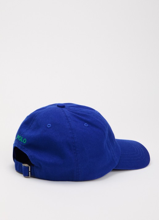 Ralph Lauren Pet met logoborduring - detail kobaltblauw