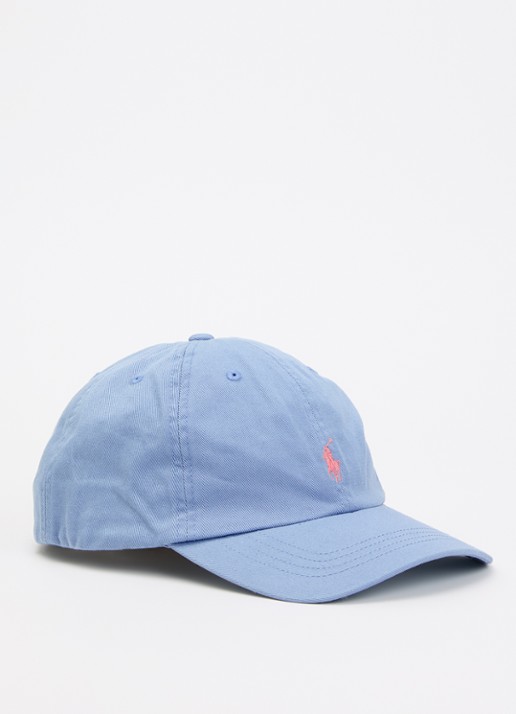 Ralph Lauren Pet met logoborduring - voorkant 2 staalblauw