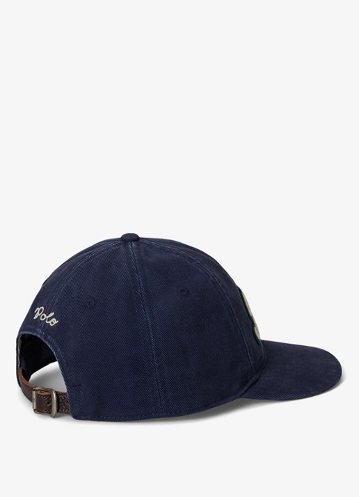Ralph Lauren Pet met logoborduring - detail donkerblauw