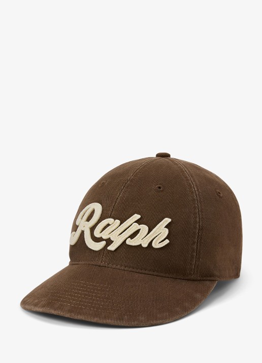 Ralph Lauren Pet met logoborduring - voorkant cooper brown / bruin