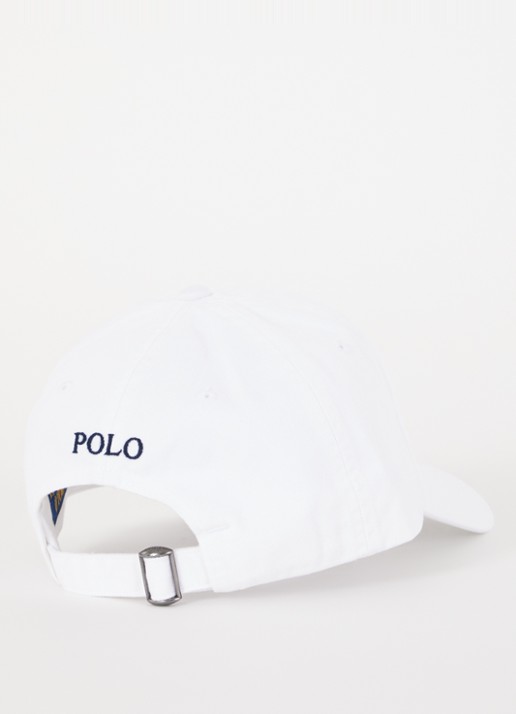 Ralph Lauren Pet met logoborduring  - detail 2 wit