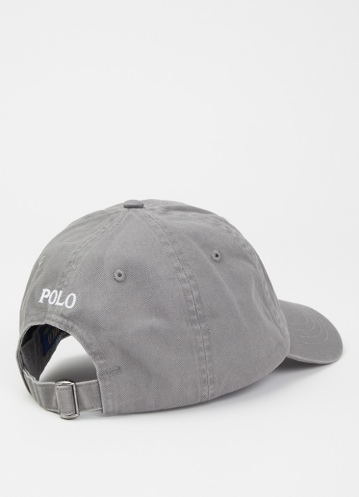 Ralph Lauren Pet met logoborduring  - detail 2 grijs
