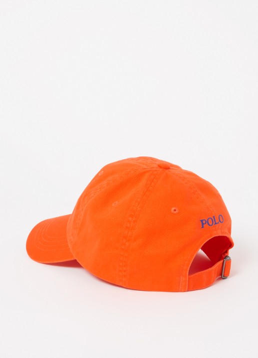 Ralph Lauren Pet met logoborduring  - detail 2 oranje