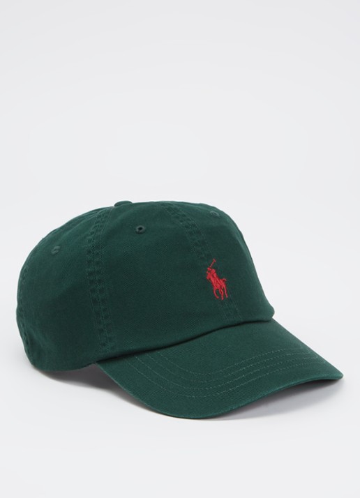 Ralph Lauren Pet met logoborduring - voorkant 2 donkergroen