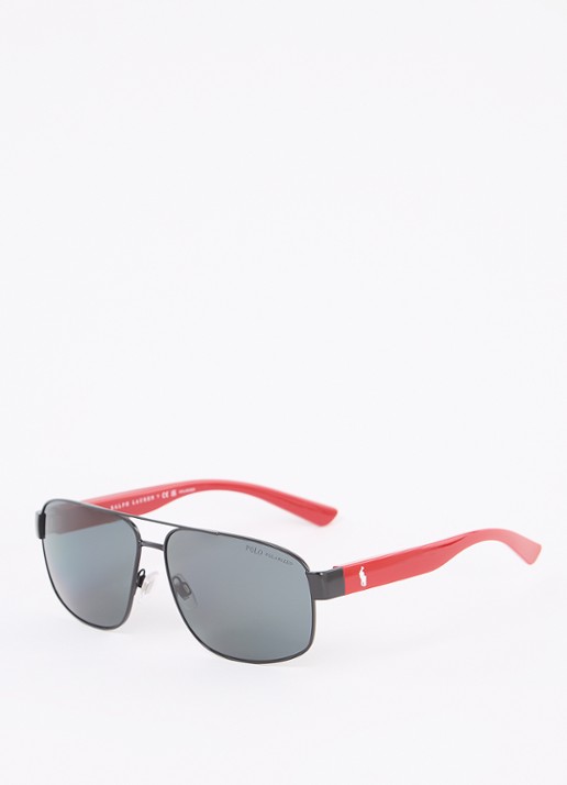 Ralph Lauren Piloten zonnebril gepolariseerd PH3156  - detail 6 zwart