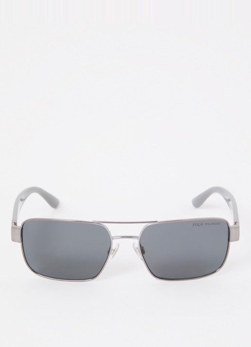 Ralph Lauren Piloten zonnebril gepolariseerd PH3161 - detail grijs