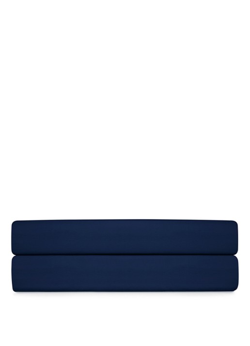 Ralph Lauren Player hoeslaken van katoen perkal, hoekhoogte 33 cm - voorkant donkerblauw