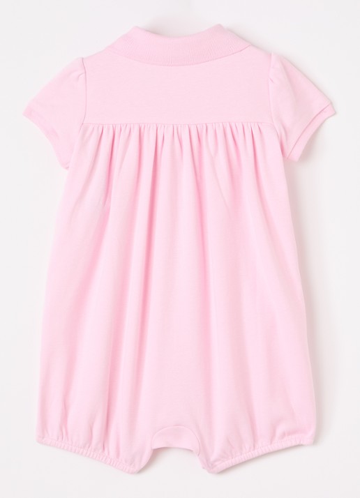 Ralph Lauren Playsuit met logoborduring - voorkant 2 roze