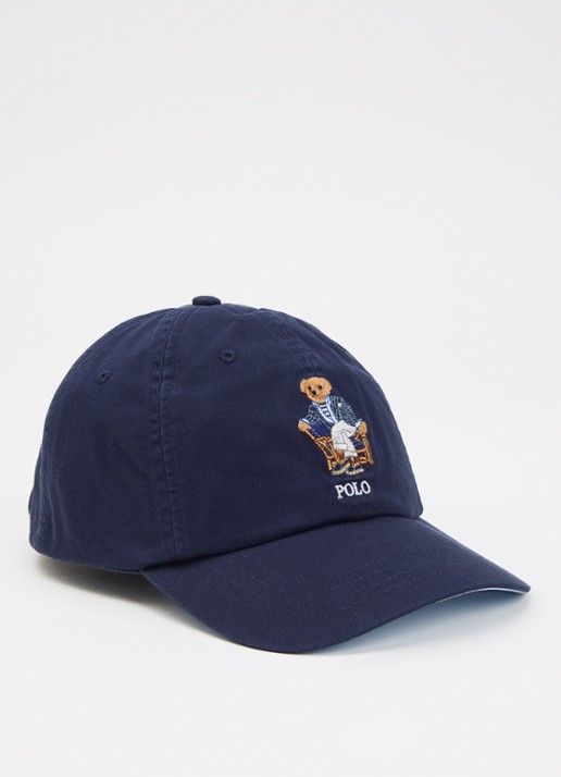 Ralph Lauren Polo Bear pet met logoborduring en details van leer