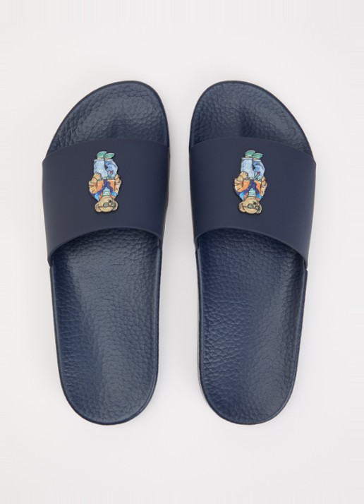 Ralph Lauren Polo Bear slipper - detail 4 royalblauw