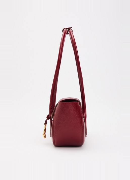 Ralph Lauren Polo Blaze Small schoudertas van leer met tasbedel - detail 2 kersenrood