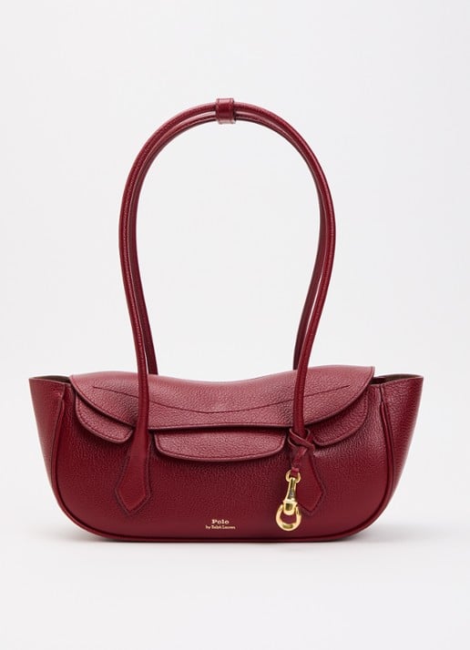 Ralph Lauren Polo Blaze Small schoudertas van leer met tasbedel