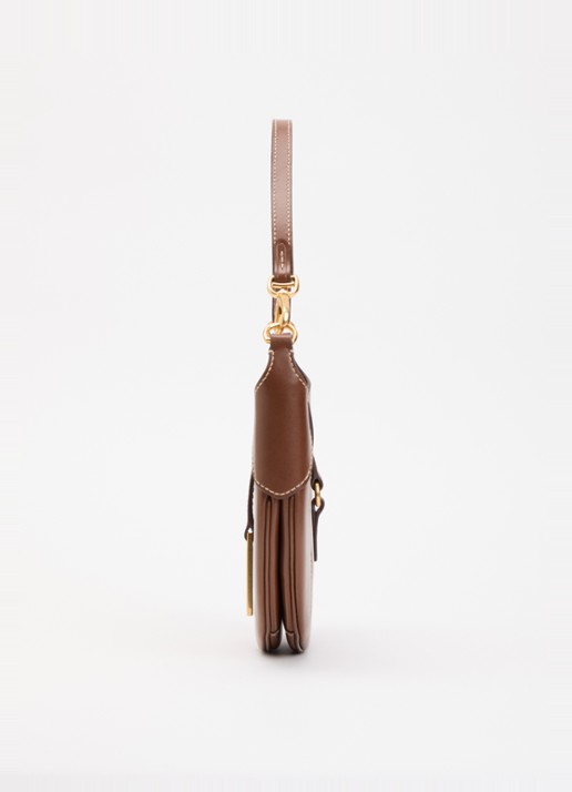 Ralph Lauren Polo ID Mini schoudertas van kalfsleer - detail 2 cognac