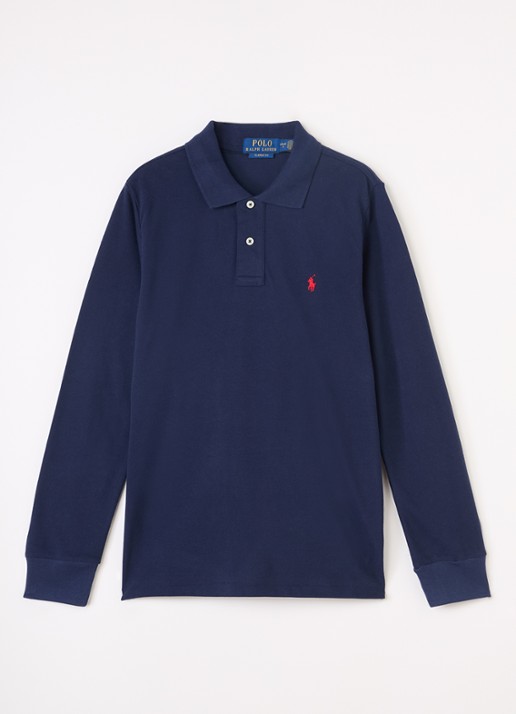 Ralph Lauren Polo met logoborduring - voorkant kobaltblauw