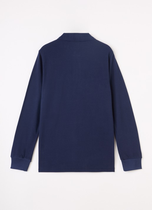 Ralph Lauren Polo met logoborduring - voorkant 2 kobaltblauw