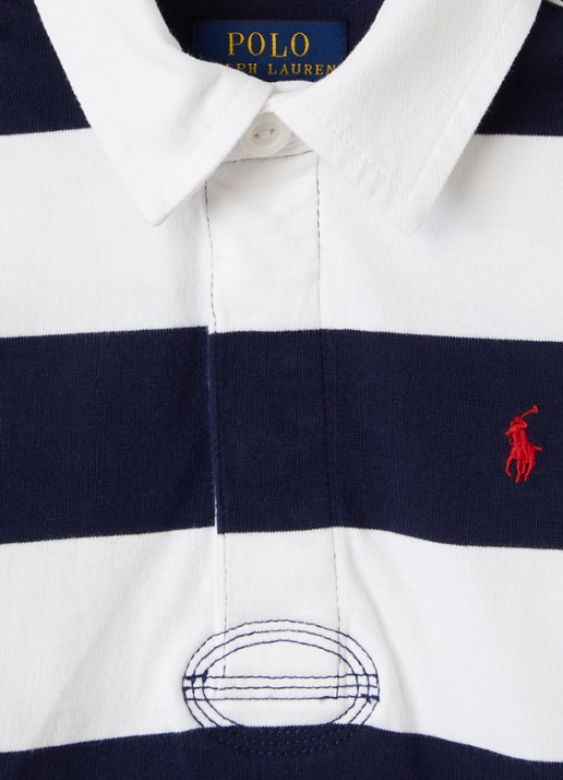 Ralph Lauren Polo met streepprint en logoborduring  - detail multicolor