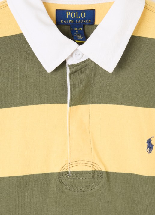 Ralph Lauren Polo met streepprint - detail 3 geel