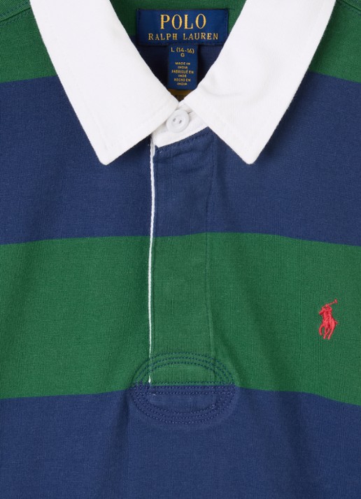 Ralph Lauren Polo met streepprint - detail 2 groen