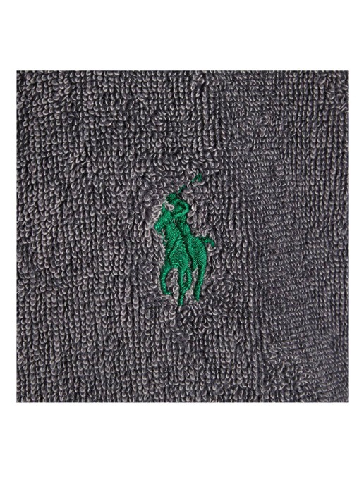 Ralph Lauren Polo Player badjas - unisex - achterkant 9 donkergrijs