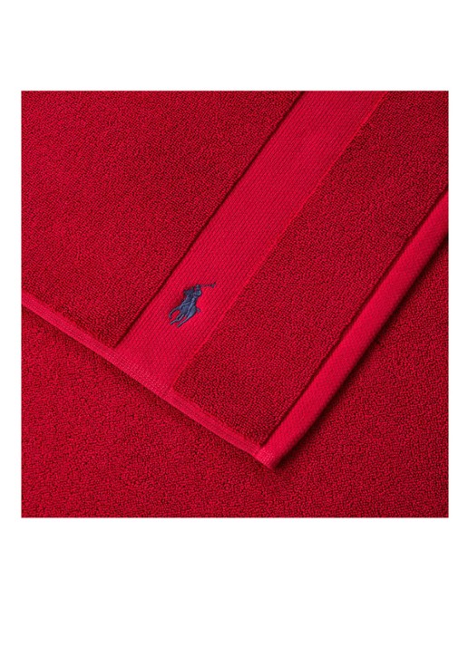 Ralph Lauren Polo Player badmat 55 x 90 cm - voorkant 2 rood