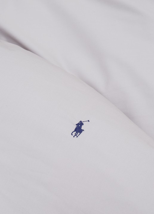 Ralph Lauren Polo Player dekbedovertrek van katoen perkal 220TC - exclusief kussenslopen - detail 3 lichtgrijs