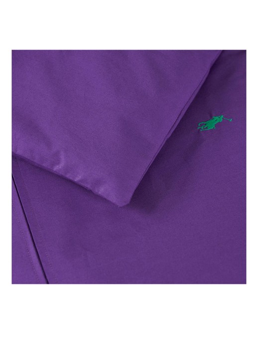 Ralph Lauren Polo Player dekbedovertrek van katoen perkal 220TC - exclusief kussenslopen - achterkant 3 paars