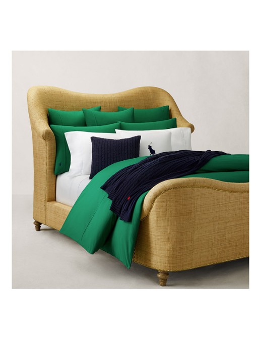 Ralph Lauren Polo Player kussensloop van katoen perkal in 2-pack - voorkant 10 groen