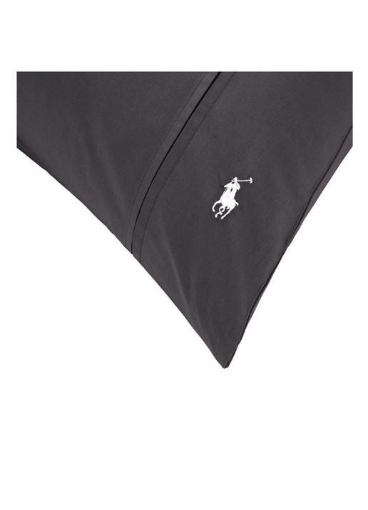 Ralph Lauren Polo Player kussensloop van katoen perkal in 2-pack - achterkant 5 antraciet