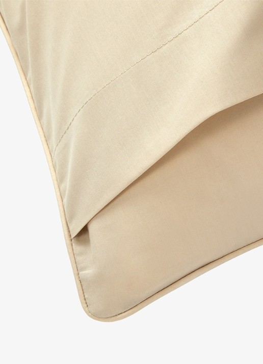 Ralph Lauren Polo Player Ruffle kussensloop van katoen perkal 80TC - voorkant 3 beige