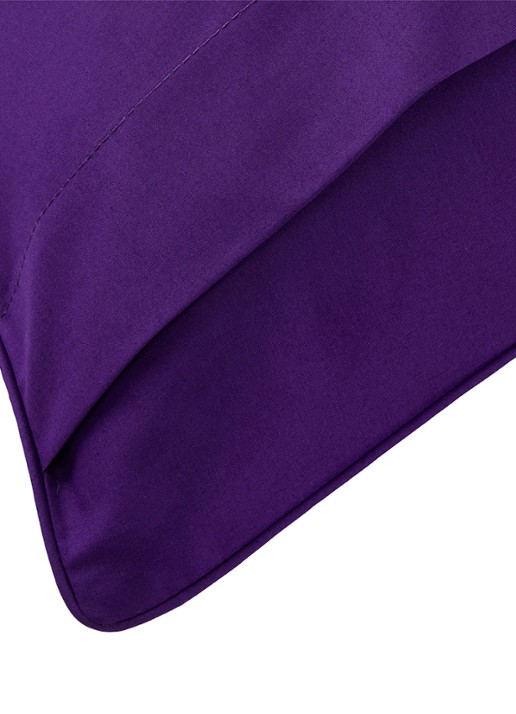 Ralph Lauren Polo Player Ruffle kussensloop van katoen perkal 80TC - voorkant 3 paars