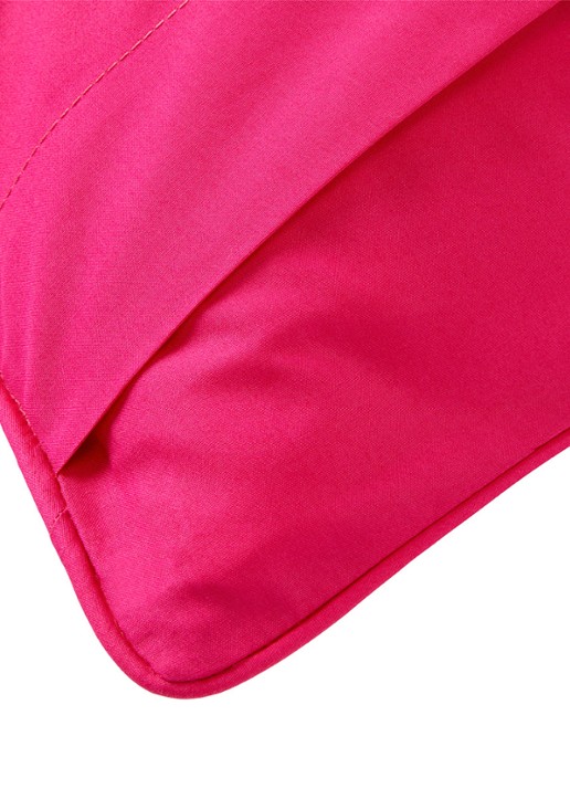 Ralph Lauren Polo Player Ruffle kussensloop van katoen perkal 80TC - voorkant 2 donkerroze