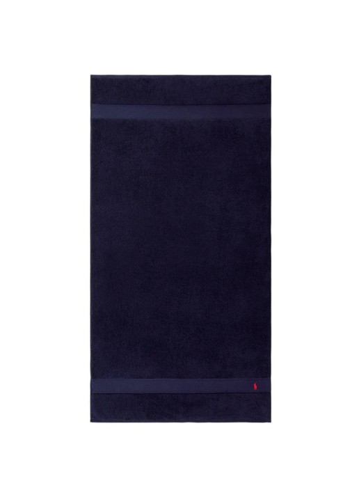Ralph Lauren Polo Player strandlaken - 600gr/m2 - 90 x 160 cm - voorkant donkerblauw