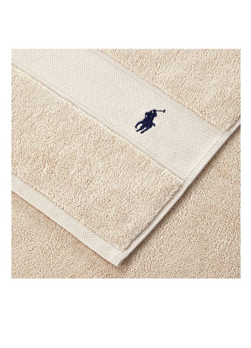 Ralph Lauren Polo Player strandlaken - 600gr/m2 - 90 x 160 cm - voorkant 3 beige