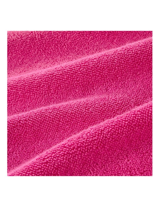 Ralph Lauren Polo Player strandlaken - 600gr/m2 - 90 x 160 cm - achterkant fuchsia