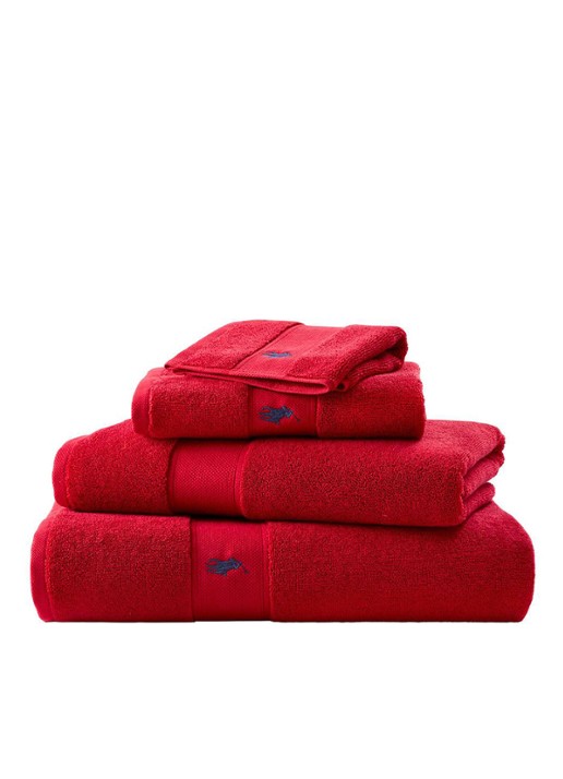 Ralph Lauren Polo Player strandlaken - 600gr/m2 - 90 x 160 cm - detail 3 rood