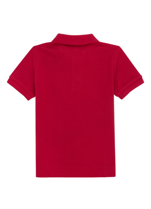 Ralph Lauren Polo van piqué katoen - achterkant 3 steenrood