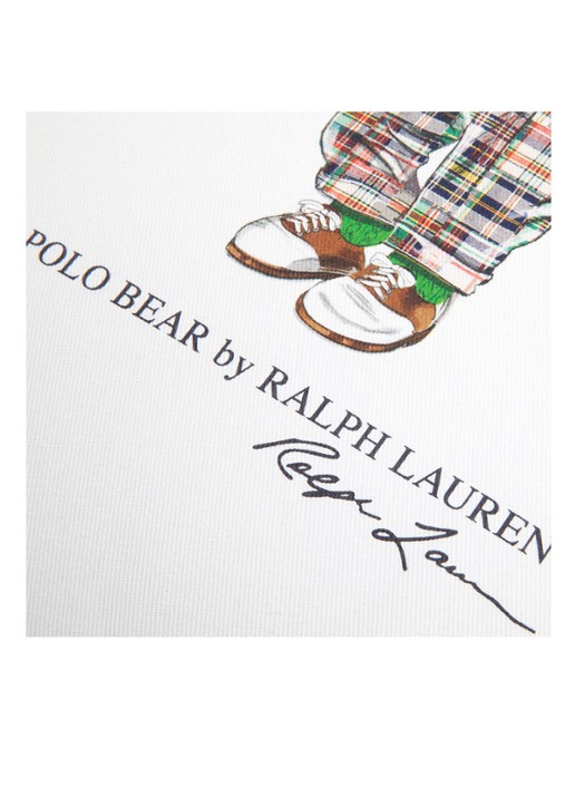 Ralph Lauren Preppy Hampton Bear kussensloop 50 x 50 cm - detail 5 wit
