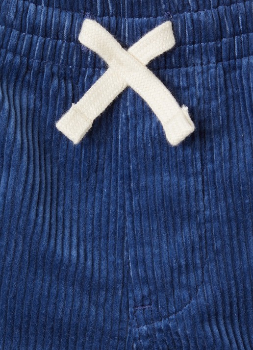 Ralph Lauren Prepster loose fit korte broek van corduroy - detail indigo
