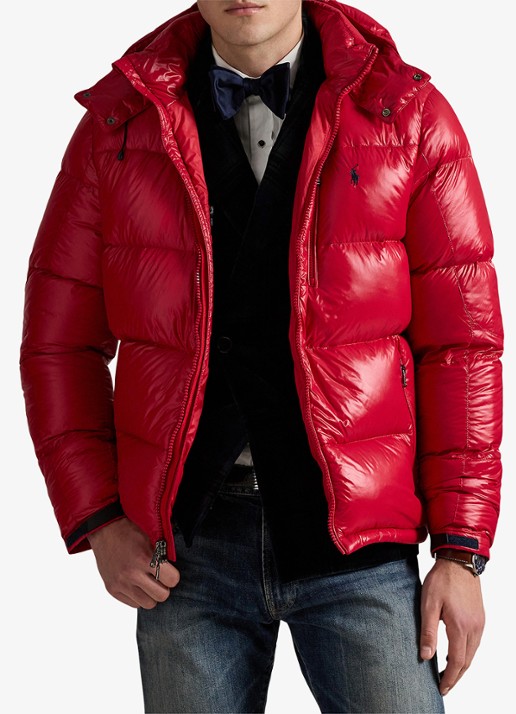 Ralph Lauren Puffer jack met donsvulling en capuchon - detail 4 red glossy / rood