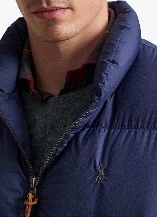 Ralph Lauren Puffer jack met steekzakken en logo - detail 4 cruise navy / donkerblauw