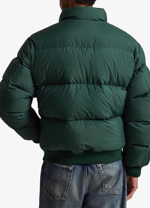 Ralph Lauren Puffer jack met steekzakken en logo - achterkant 5 moss agate / mosgroen